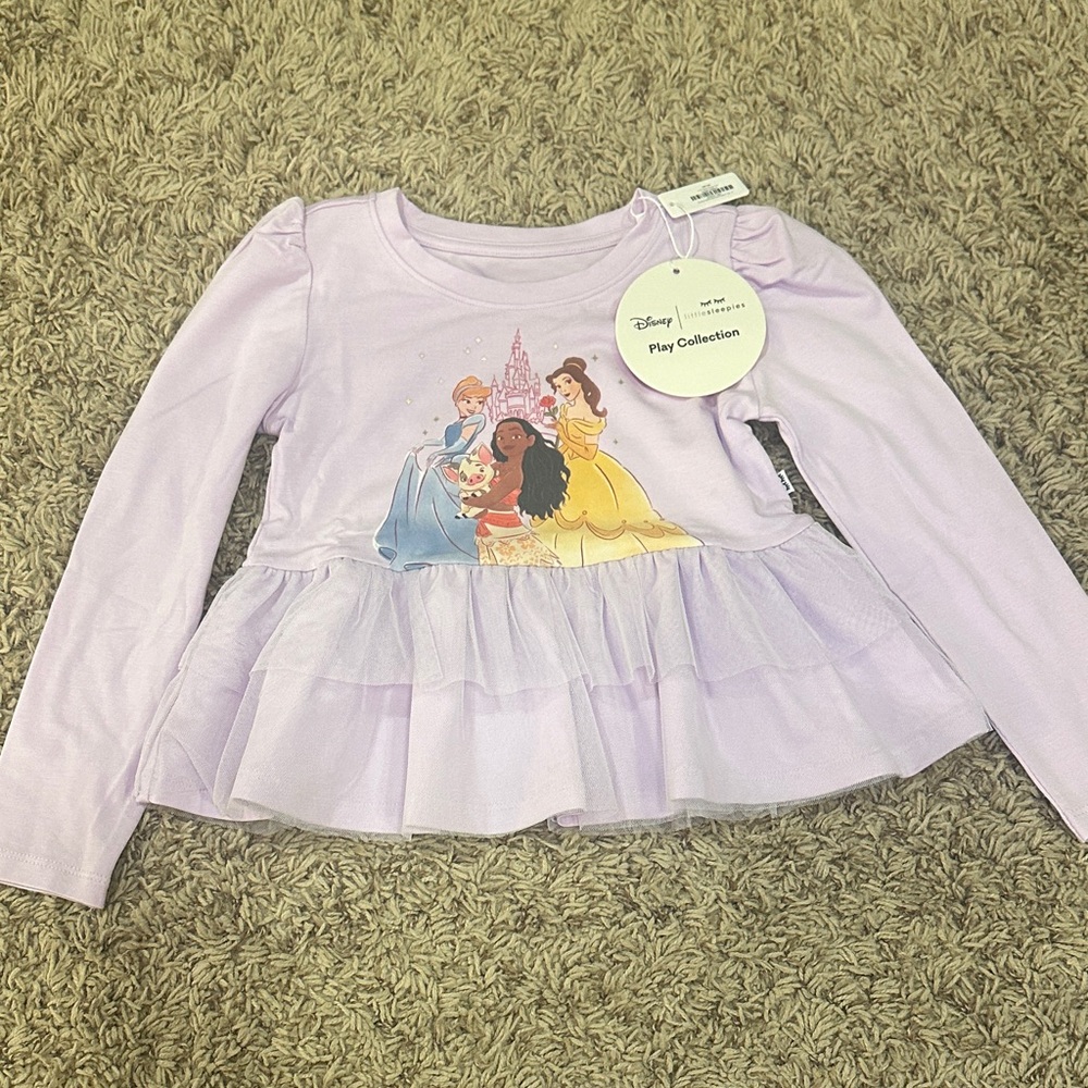 Little Sleepies Princess Light Purple Long Sleeve Tee